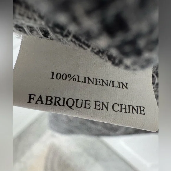 French Curve gray 100% linen roll tab tunic shirt dress women size M - Picture 5 of 5